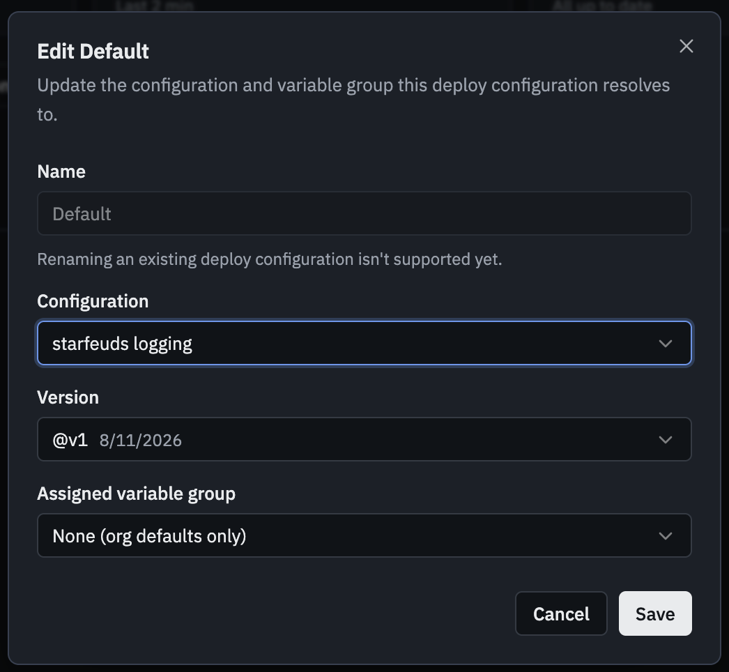 The Telflo Editor - Configure
Default