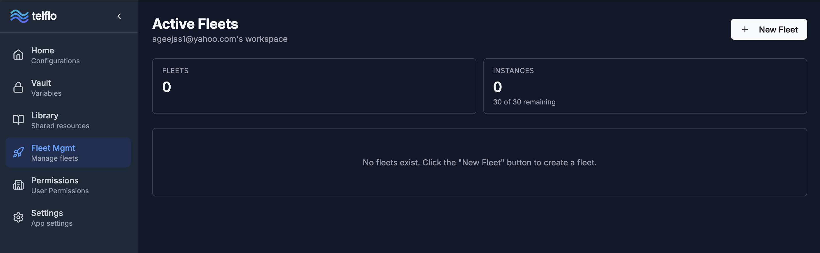 Fleet Management Page