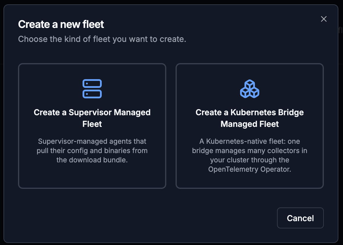 Fleet Management Type Selection