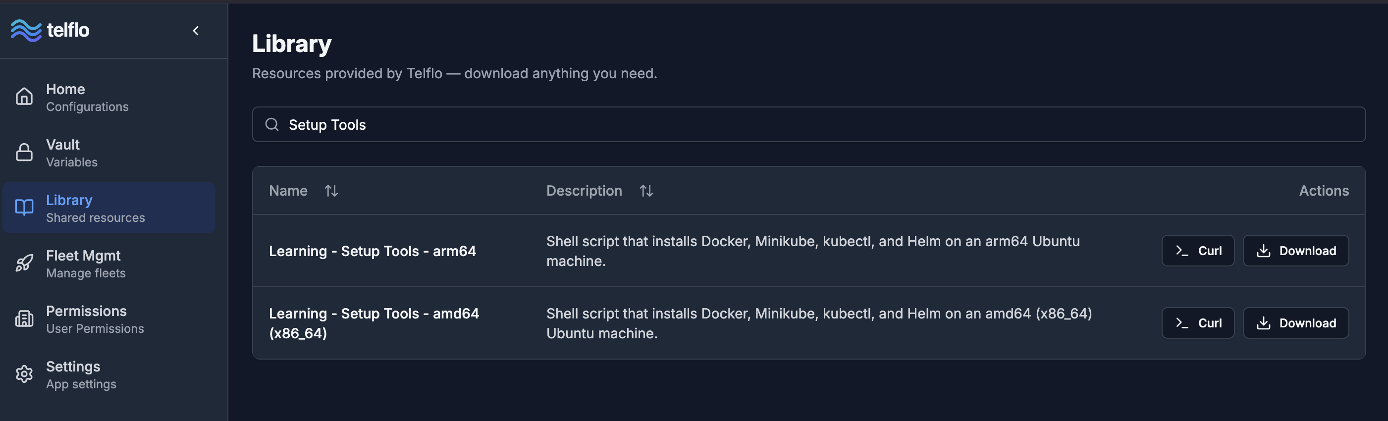 The Telflo Library filtered by "Setup Tools"